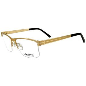 Goliath XXVIII Mens Metal Eyeglass Frame Gold 58-18 Spring Hinges France